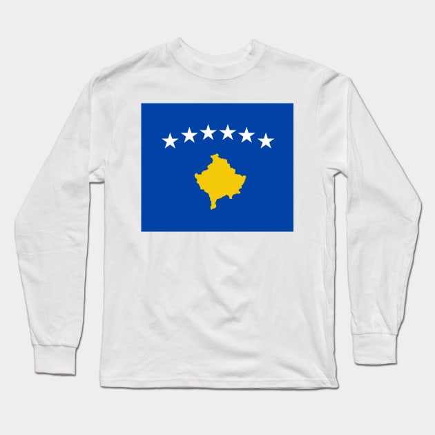 Kosovo Flag Long Sleeve T-Shirt by flag for all